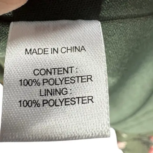 Drew Sleeveless Floral Ruffle Hem Smocked Waist Mini Dress Green L