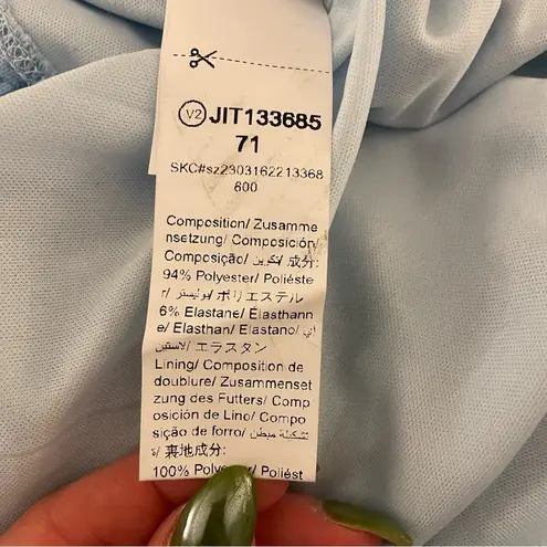 SheIn  Floral Print Ruched Wide Strap Top, Blue, Size M, NWOT