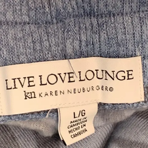 2 piece Live Love Lounge Karen Neuburger Pajama Set Size Large Blue