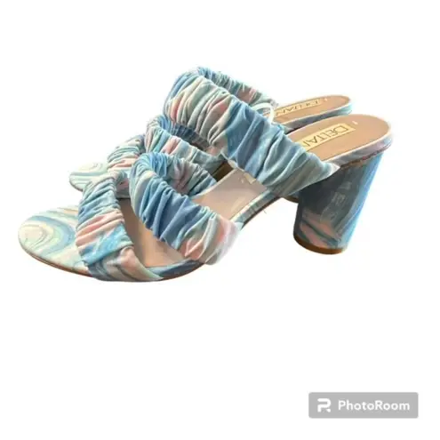 New Deltan Colette Printed Three Brand Dress Sandals 7 Size undefined