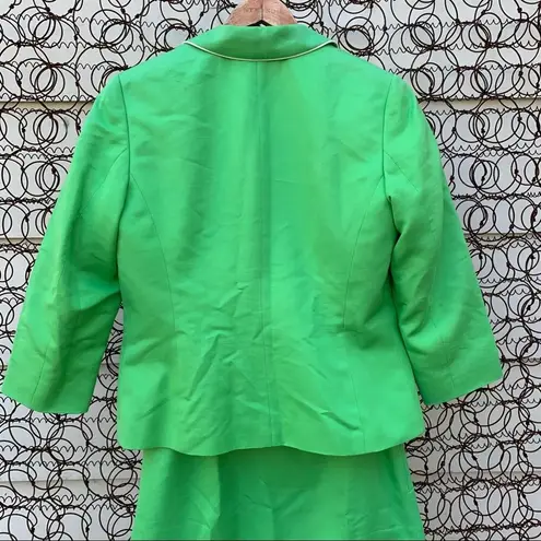 Pendleton skirt blazer set green silk blend size 6