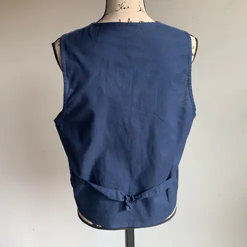 Vintage Casey & Max Denim Cat Vest Size Medium NWT Blue