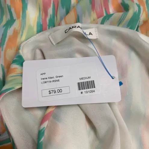 CARAMELA Irene Maxi Dress Summer Tiered Colorful Size Medium Sundress Flowy NWT
