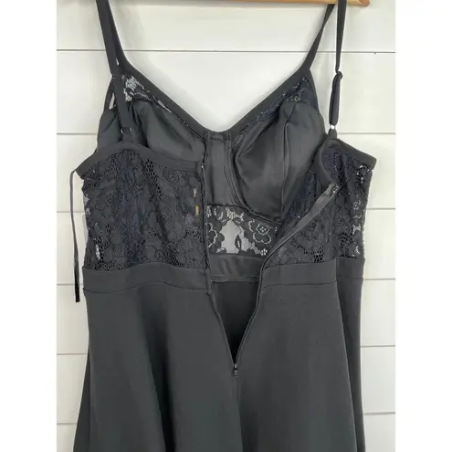 City Studio Black Lace Corset Bodice Spaghetti Straps ALine Dress Plus Size 20W