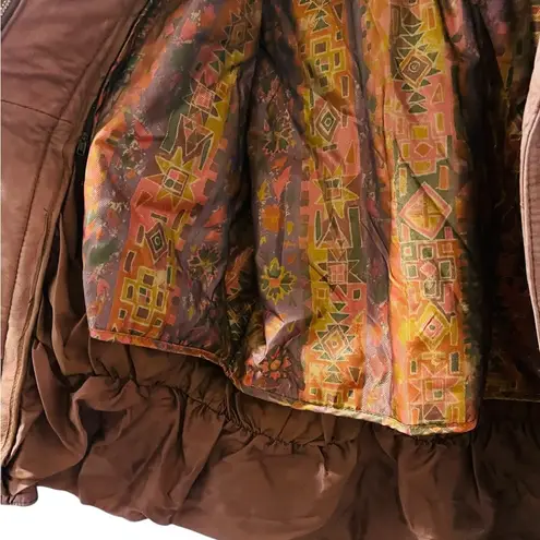 Adventure Bound Vintage Leather Brown Jacket Thinsulate 90's Size Large Casual