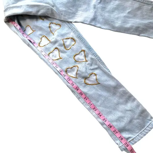 Frederick's of Hollywood High Rise Cut our Heart Light Wash Jeans - Image 11