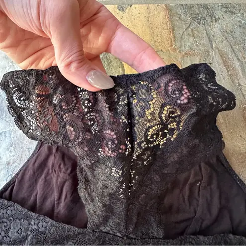 Soma Bralette Lace Racerback Women’s Size Medium Black