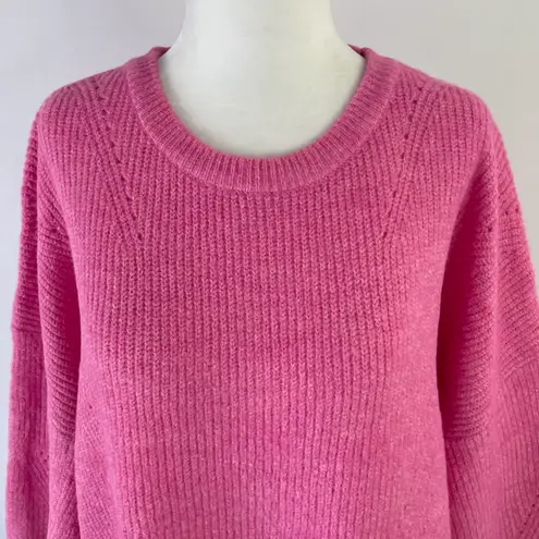 Lumière New Ribbed Pointelle Sweater Pink