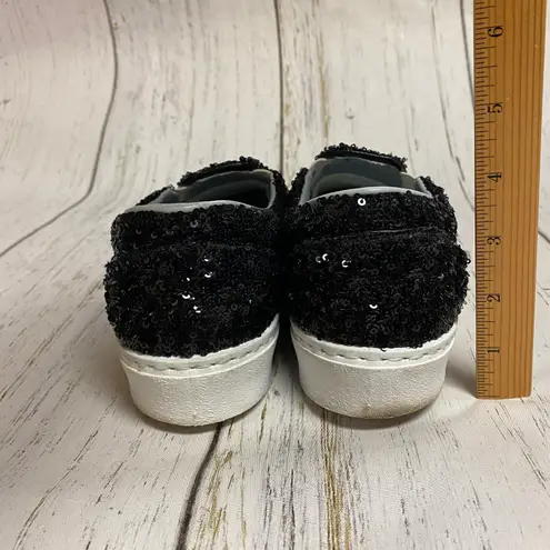 Chiara Ferragni Flirting Sequin Slip On Skate Sneaker Black Size 6.5