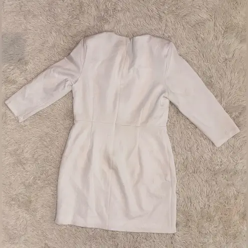 Veronica Beard NWOT $548 Channing Jacquard Sheath Dress White Sz 14