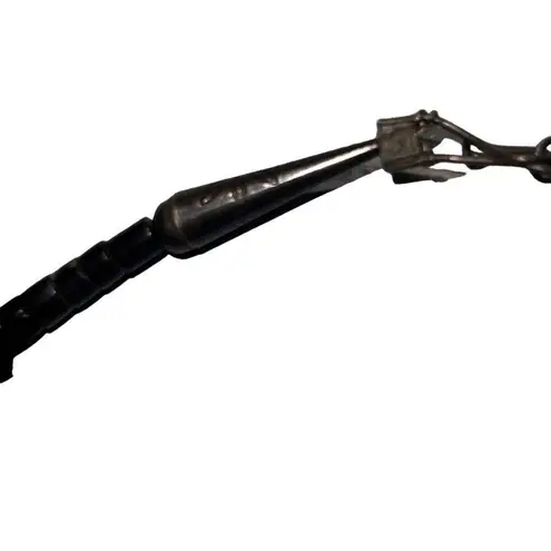 Vintage Navajo Sterling Silver Turquoise & Shell Heishi Bead Necklace Black