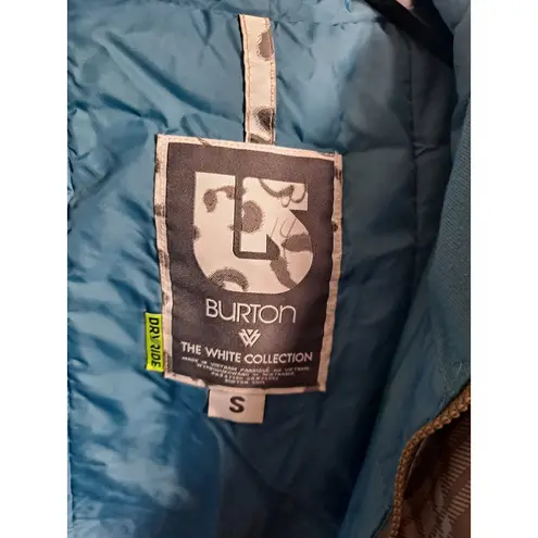 Burton The White Collection Snowboard Jacket Plaid Insulated Women's S
