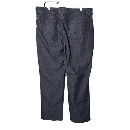 Basic Editions Classic Straight Womens Jeans Size 16 Black Stretch High Rise