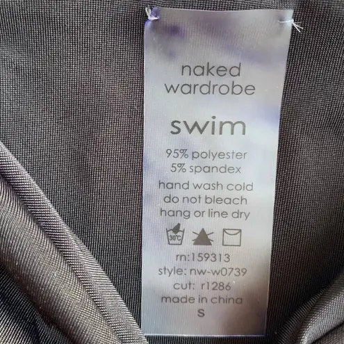 Naked Wardrobe NWT Bandeau Bikini Set in Black