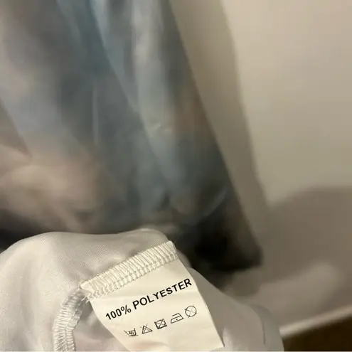 Micas Tie Dye Cowl Neck Satin Halter Mini Dress S NWT