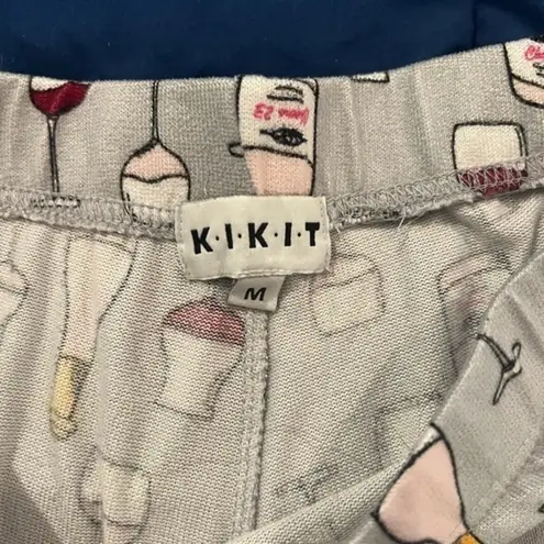 Kikit Wine print Joggers Lounge Pajama Pants NWOT size M Gray Size M 22 From Reilly