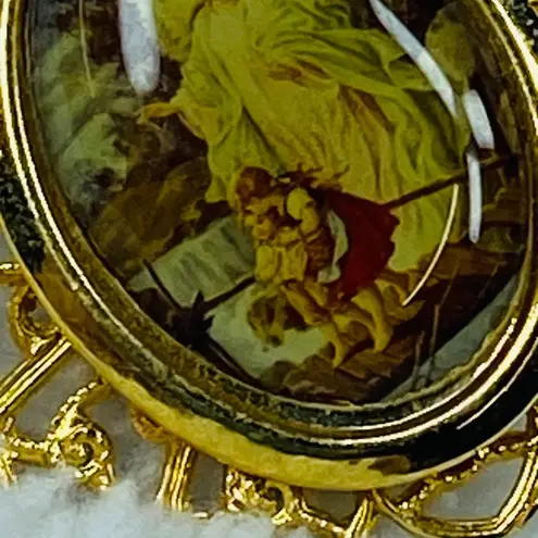 Jesus God Children Religious Tie Tack Jewelry Pin Brooch Gold Tone Filagree