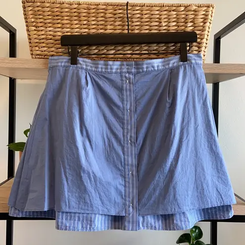 Madewell NWT  Bistro Stripe Button Placket Skirt, L