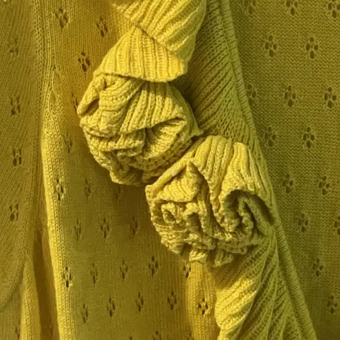 INC International Concepts Cardigan Size Large Yellow