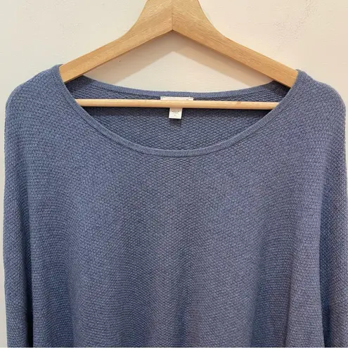 Pure Jill Sweater Womens Slouchy Coastal Oversized Cashmere Blend Sweater L Blue Size L