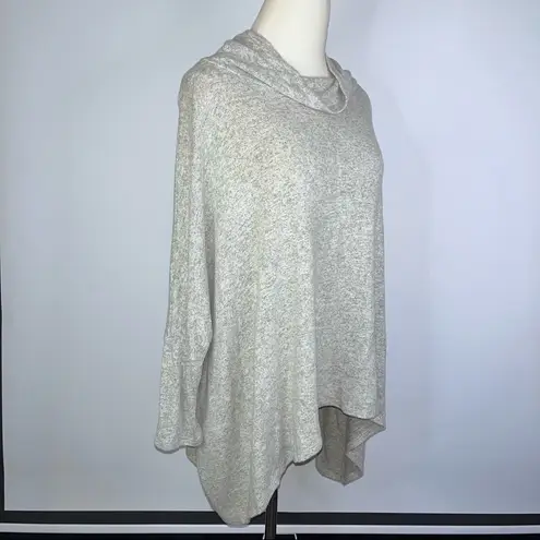 Gyft Oversized Oatmeal Beige Dolman Sleeve Cowl Neck Sweater Small