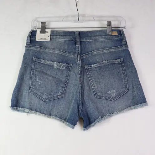 SNEAK PEEK Denim Shorts Distressed High Rise, Size S Blue