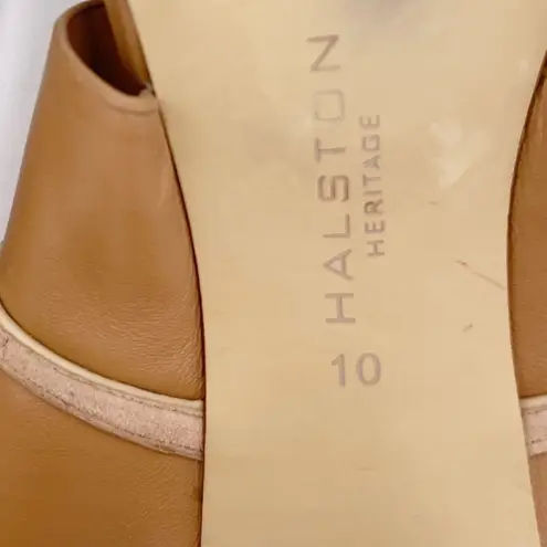 Halston Heritage Zarla Heeled Sandal Combo Slide Mule in Paloma Leather Size 10