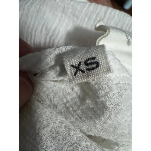 Doên White Embroidered Peasant Blouse Boho Cottagecore XS