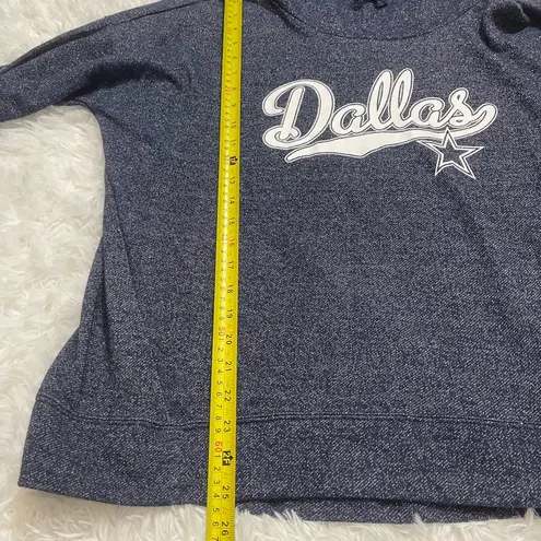 Dallas Cowboys woman’s blue silver metallic hoodie sweatshirt size large
