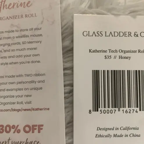 Glass Ladder Co Yellow Leather Crossbody Bag Tech Organizer NWT but FLAWED