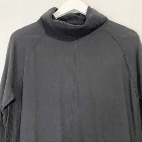 Caslon Women’s Cowl Neck Wool Blend Scoop Hem Sweater Black Size Small NWT