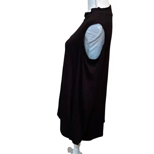 Kaari Blue  Black‎ long sleeve cold shoulder Blouse/ tunic size XL - Image 2