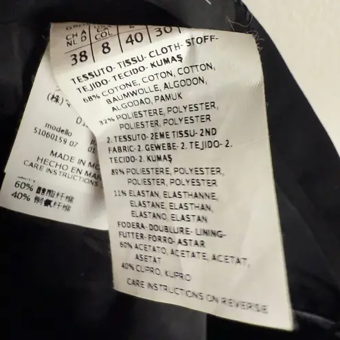 Max Mara Weekend Black Gold Geometric Jacquard Pencil Skirt Size 8