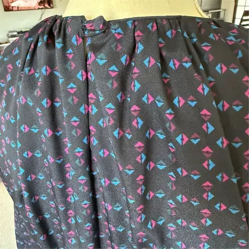 Derek Lam Women's Geo Print Peasant Midi Dress Size 44 Multicolor Fall