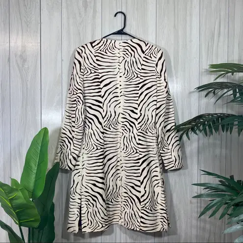 J. McLaughlin  Jasper Velvet Zebra Jacket size 4 *FLAWED*