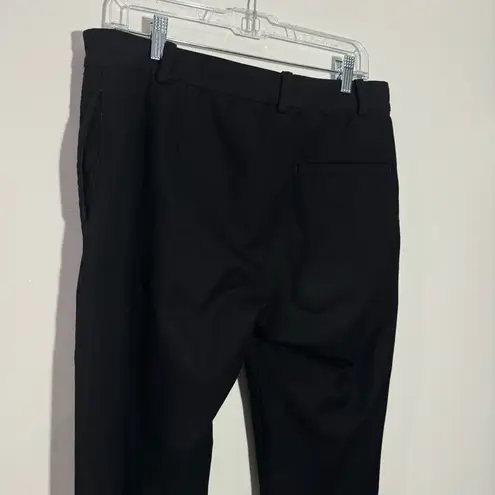 Joseph Zoomy Gabardine Stretch Trousers In Black Ankle Zip Size 10 (42)