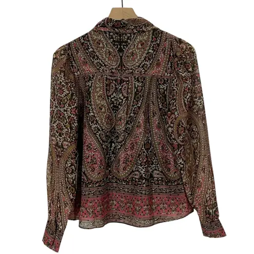 Walter Baker Adaline Paisley Print Shirt - Brown Multi - Small