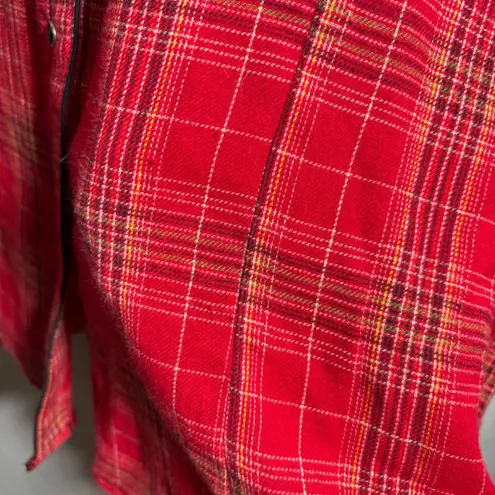 Back in the Saddle Womens Plaid Western Top 3X Red Cotton Long Sleeve Snap Front