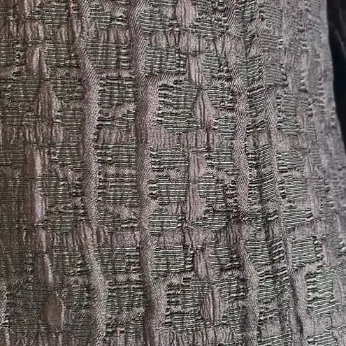 Due Per Due Purple Black Textured Fitted High Neck Zip Up Cropped Blazer Small