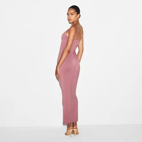 SKIMS SMOOTHLAYER SCOOP NECK LONG DRESS, Size X-Small, $98
