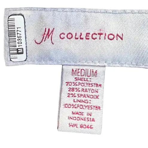 JM Collection Womens Peacoat Jacket Gray M Button Front Classic Minimalist Coat