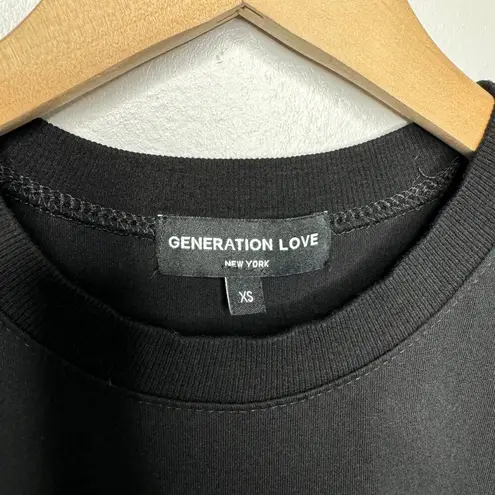 Generation Love  Zia Tank Size XS Black Sleeveless Crew Neck Top Lace Back Trim