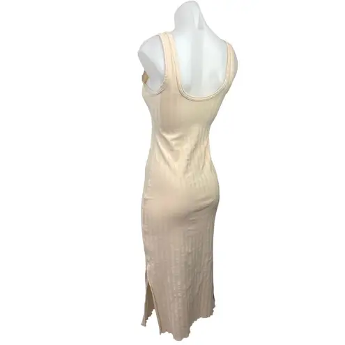 American Eagle Offline By Aerie Cream Sleeveless Scoop Neck Midi Tank Dress XS