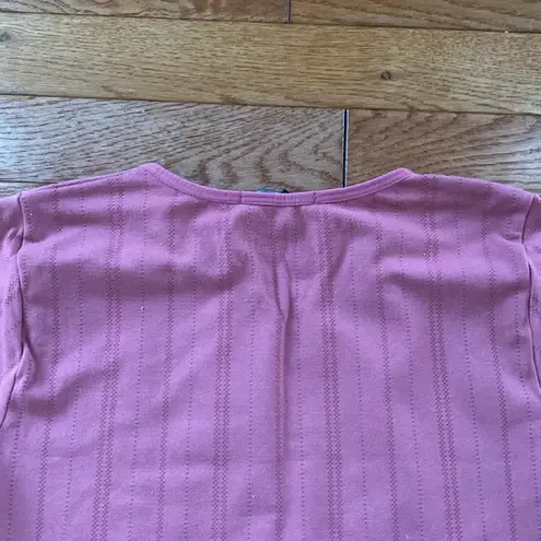 pink mauve workout cropped long sleeve top Size M