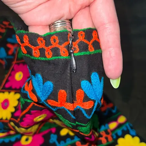 Raga NWT  Neon Embroidered Floral Mini Skirt