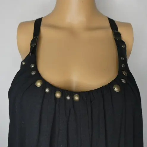 Cynthia Steffe  Studded Buckle Strap Swing Tank Top