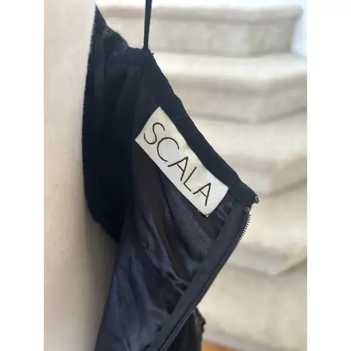 Scala Vintage 90s Y2K Silk Beaded Baby Doll High Low Cocktail Dress