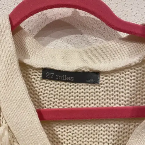 27 Miles Malibu Fringe Cropped Cardigan Size Small VGUC