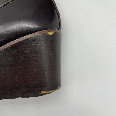 Tory Burch  Womens‎ Size 7.5 Shoes Primrose 75mm Wedge Bootie Coconut Latte READ