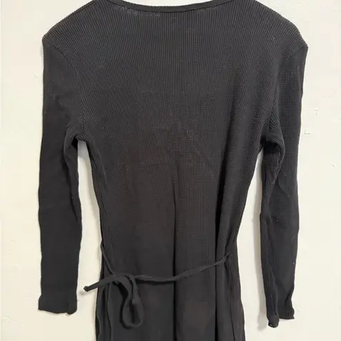Lisa Says Gah Lucille Black Long Sleeve Wrap Dress Size Medium